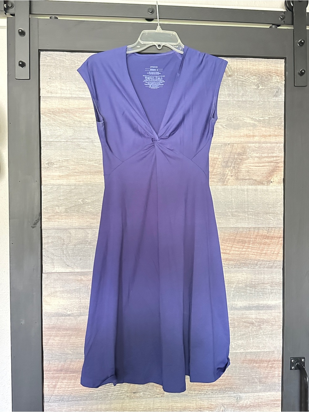 Patagonia Purple Twist-Front Midi Dress